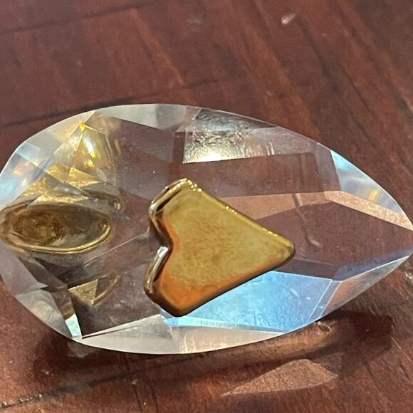 Crystal swan with gold - Picture 6 of 12